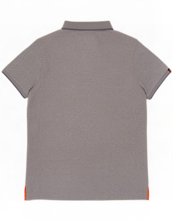 Camisa polo masculina Superdry grande algodão listrado azul