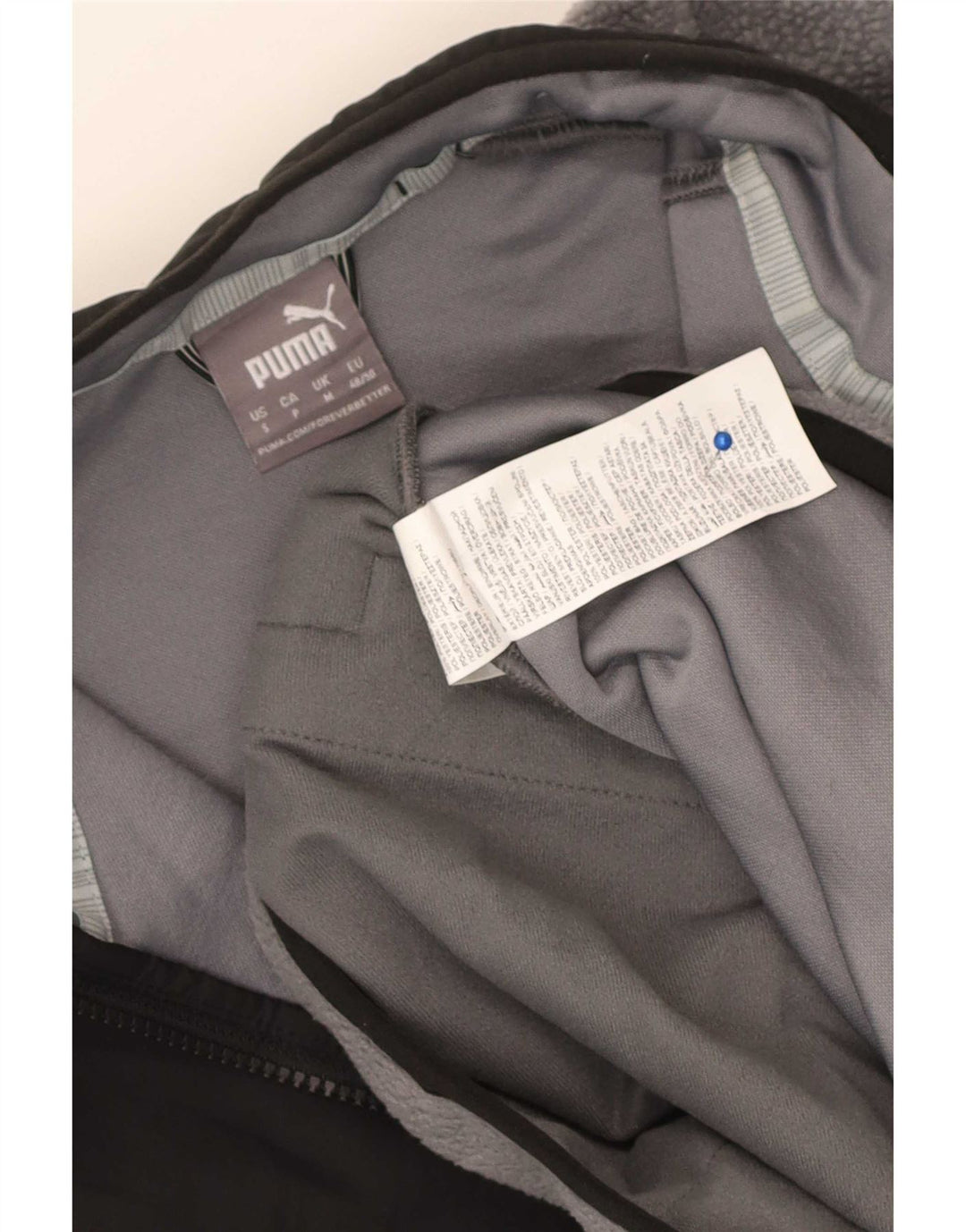 Puma Mens Zip Neck Fleece Jumper Médio Cinza Colourblock Poliéster