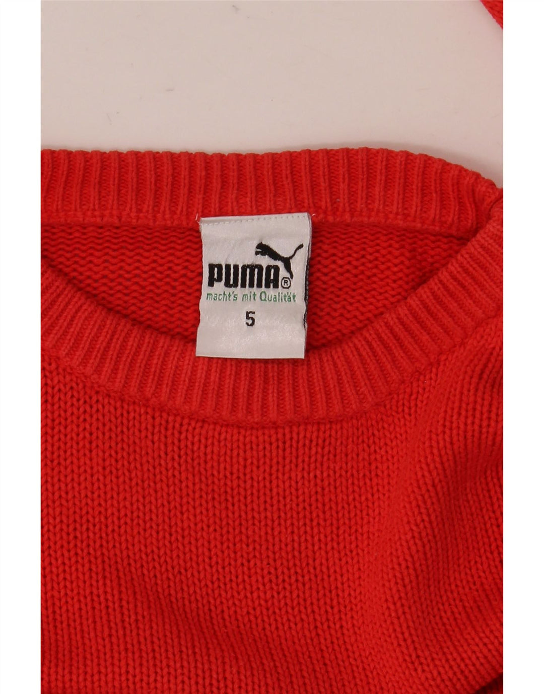 Suéter masculino Puma com gola redonda e algodão vermelho pequeno