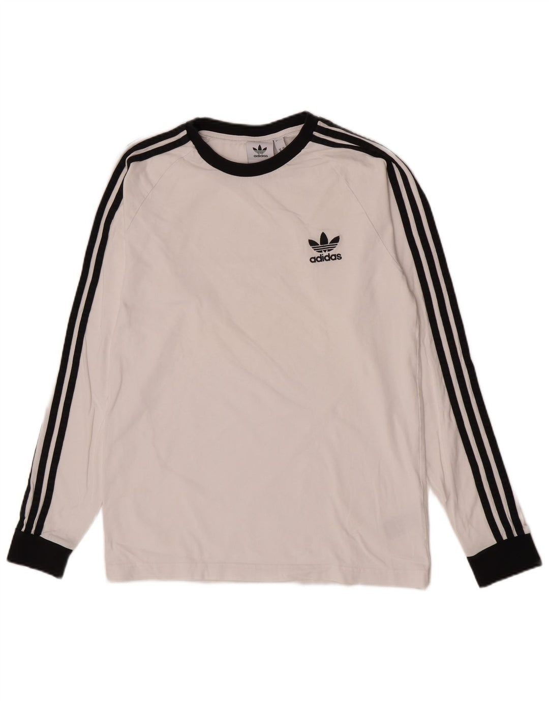 Adidas Mens Regular Top Manga Longa Médio Algodão Branco