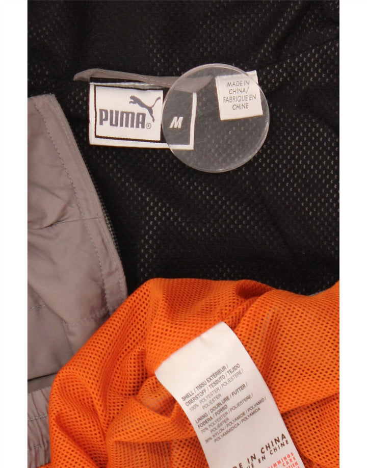 Puma Mens Bomber Jacket UK 38 Poliéster Colourblock Cinza Médio