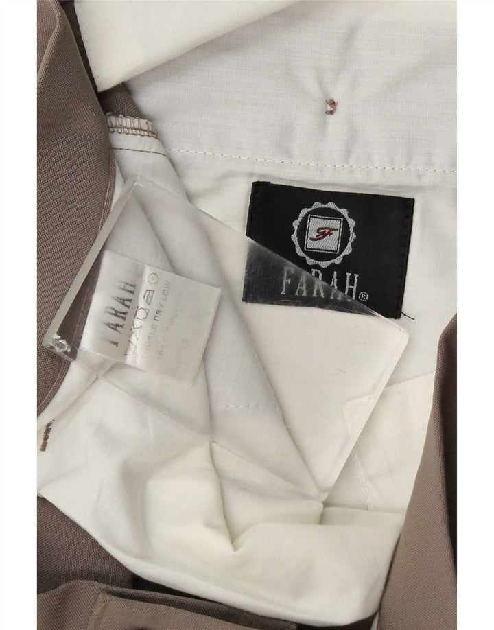 Calça Chino Cônica Masculina Farah W38 L27 Poliéster Marrom