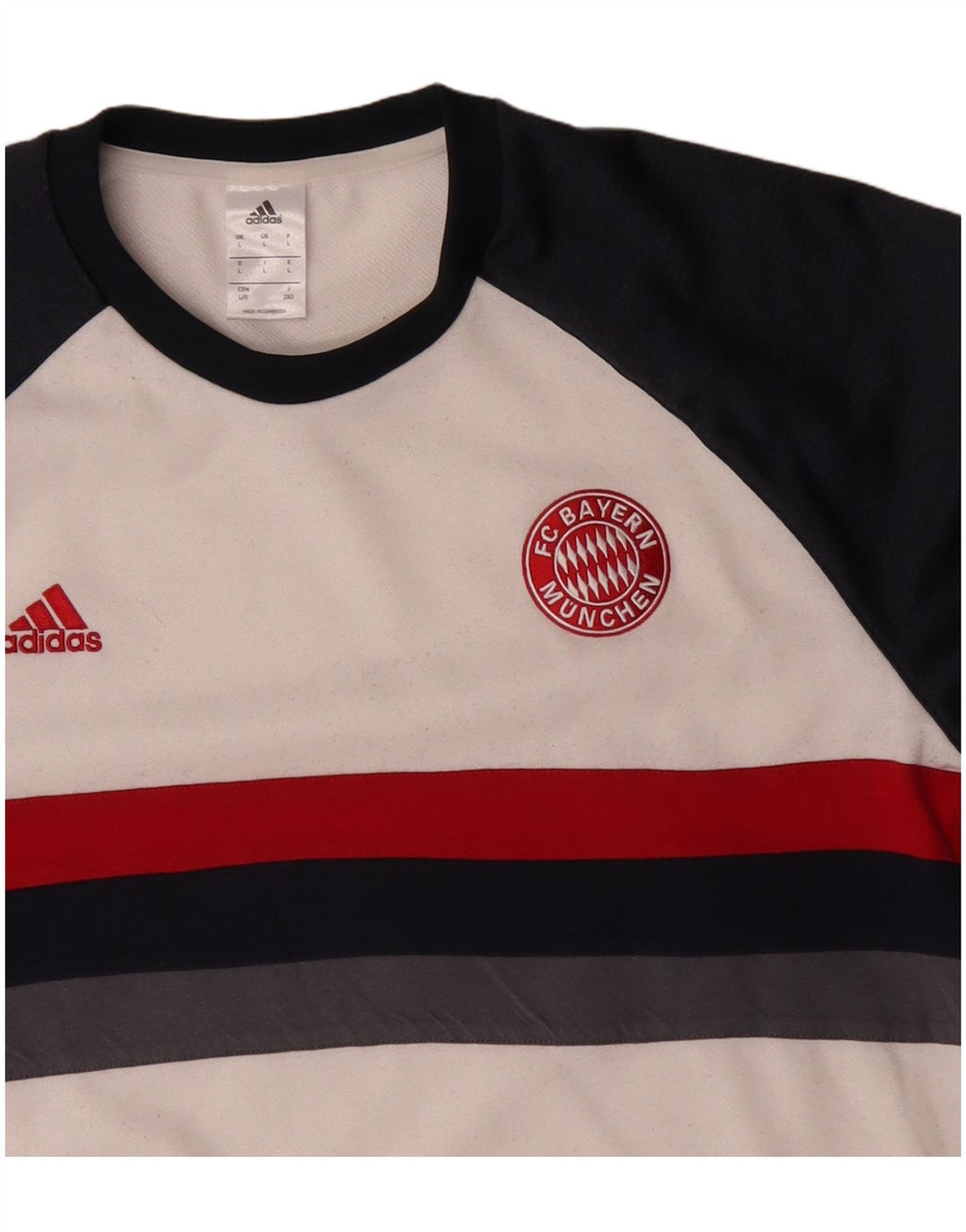 Adidas Mens FC Bayern Munchen Moletom Jumper Grande Branco Colorblock