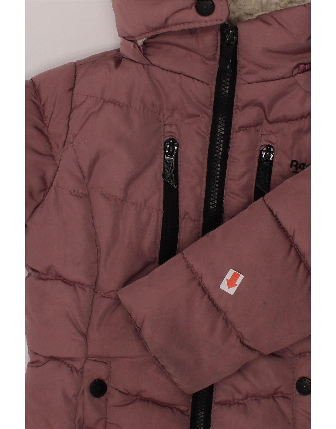 REEBOK Baby Girls Hooded Padded Jacket 18-24 Months Pink Polyester Vintage Reebok and Second-Hand Reebok from Messina Hembry 