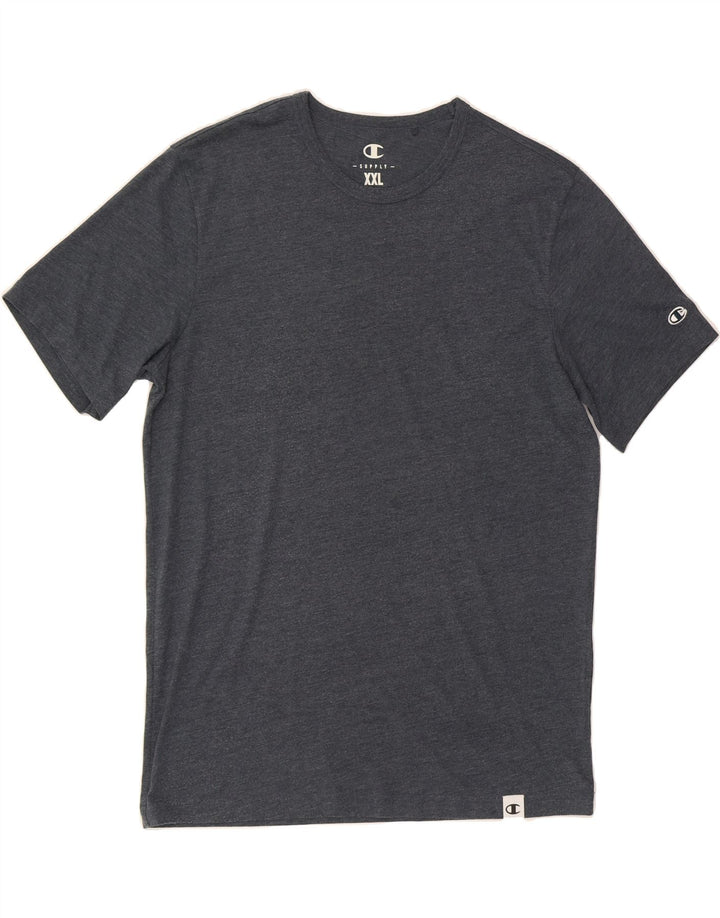 CHAMPION Mens T-Shirt Top 2XL Navy Blue Vintage Champion and Second-Hand Champion from Messina Hembry 