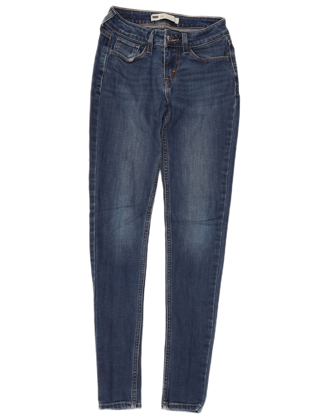 Jeans skinny feminino Levi's W24 L30 algodão azul