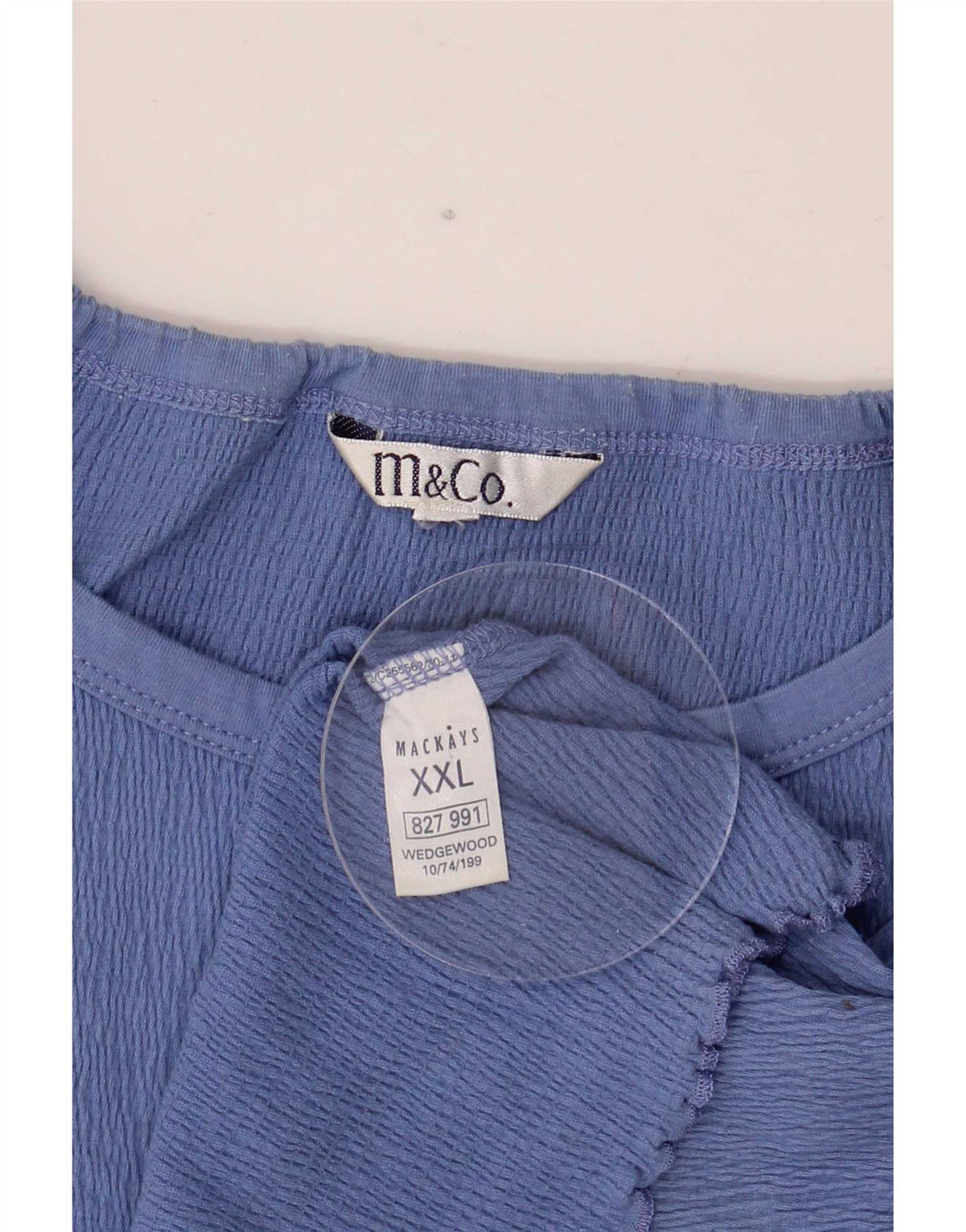 M&Co Top Cami Feminino UK 20 2XL Algodão Azul