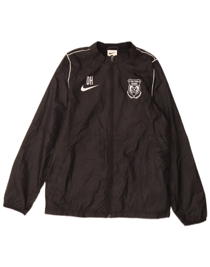 Jaqueta de chuva Nike Boys Graphic 12-13 anos grande poliéster preto