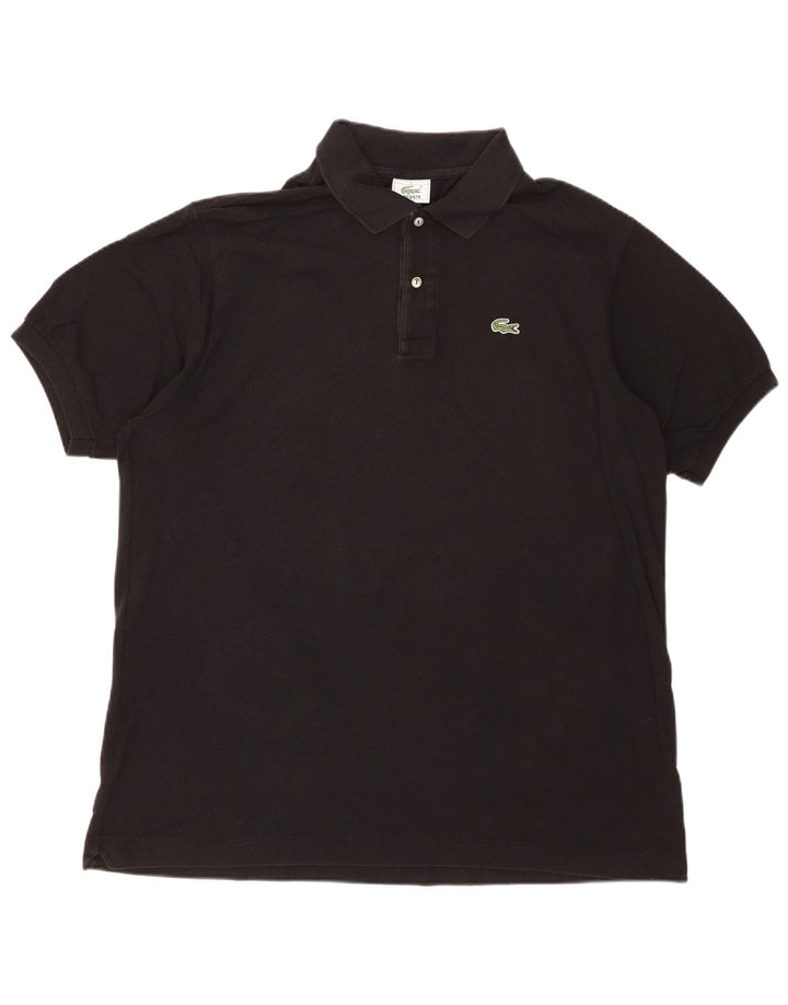 Camisa polo masculina LACOSTE tamanho 6 XL algodão preto