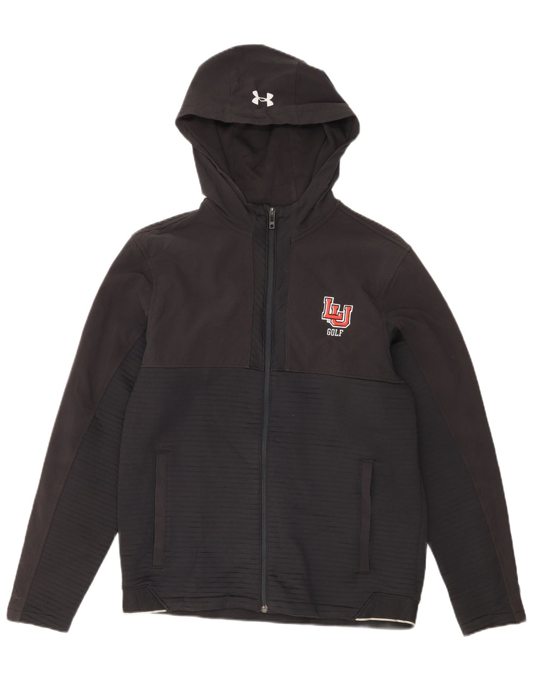 Suéter masculino Under Armour com capuz e zíper médio preto