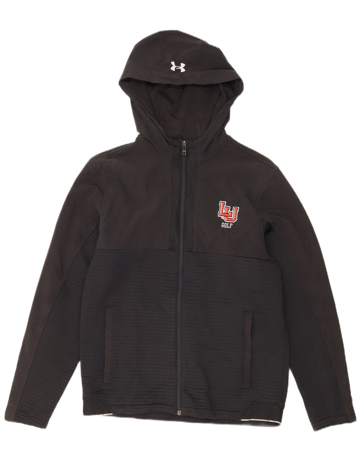 Suéter masculino Under Armour com capuz e zíper médio preto