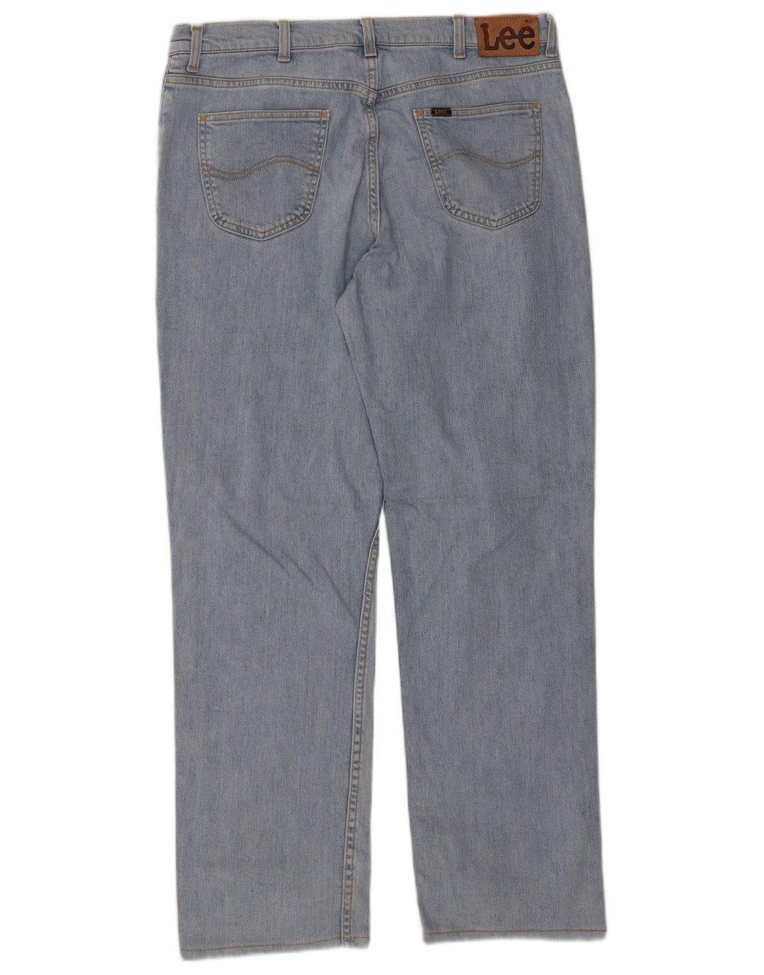 Lee Mens Brooklyn Straight Jeans W38 L31 Azul Algodão