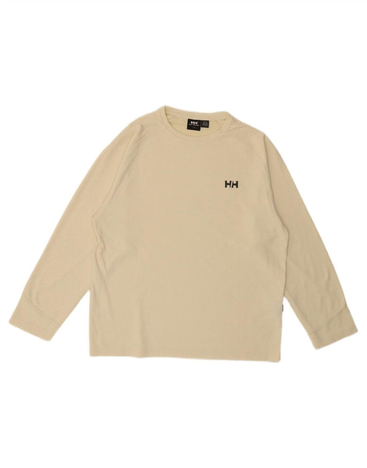 HELLY HANSEN Top masculino de manga comprida grande em nylon branco