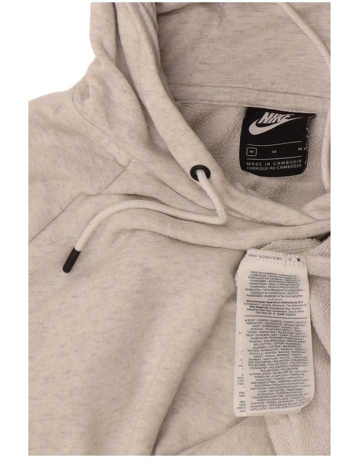 Nike Womens Hoodie Jumper UK 14 Médio Cinza Algodão