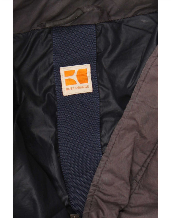 Hugo Boss Mens Jaqueta acolchoada com capuz Reino Unido 38 Médio Marrom