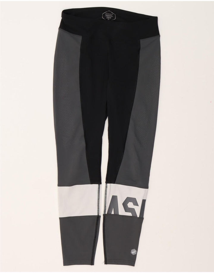 Leggings Gráficas Femininas ASICS UK 10 Small Grey Colourblock