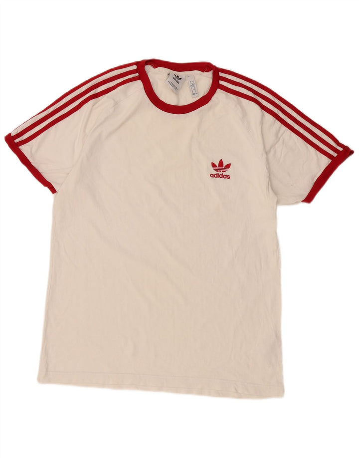 Adidas Mens Camiseta Top Grande Off White Algodão