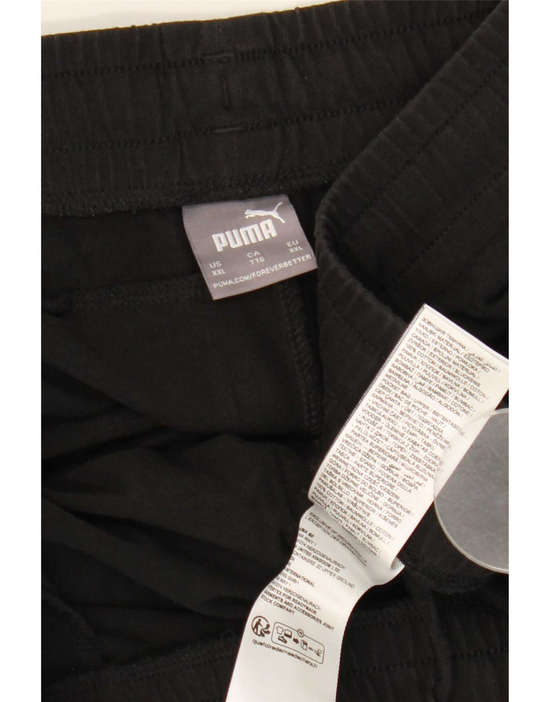 Shorts esportivos masculinos Puma 2XL algodão preto
