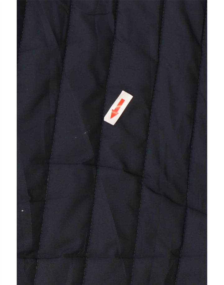 Jaqueta acolchoada feminina Adidas UK 10 pequena poliéster azul marinho