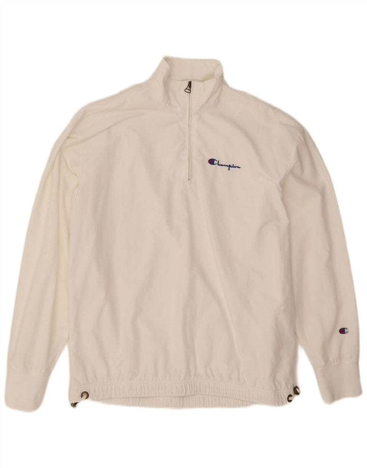 Champion masculino pulôver agasalho jaqueta pequena poliamida branca