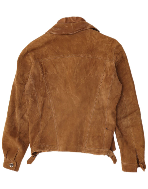 Jaqueta masculina vintage de camurça IT 48 bege médio