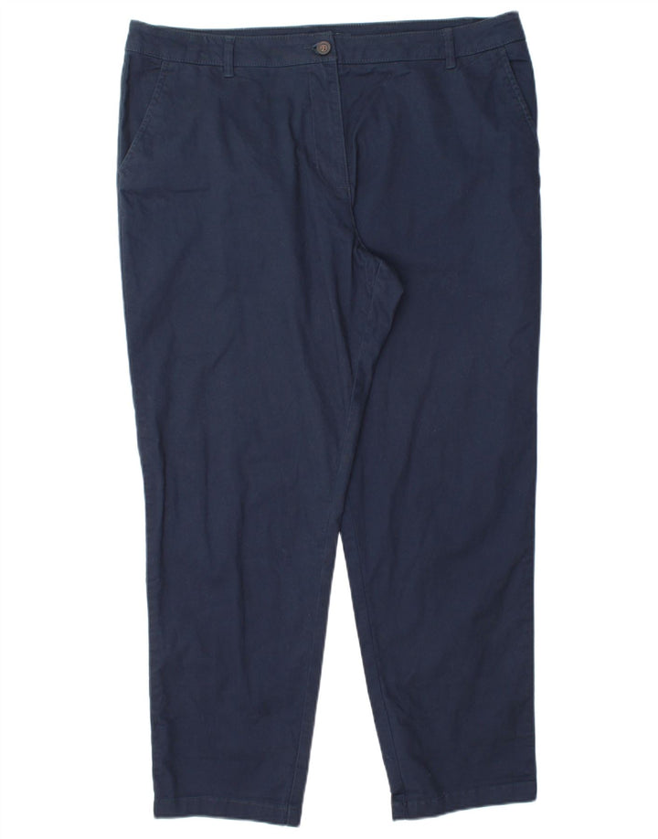 CREW CLOTHING Calça Chino Cônica Feminina Reino Unido 16 Grande W38 L29 Azul Marinho