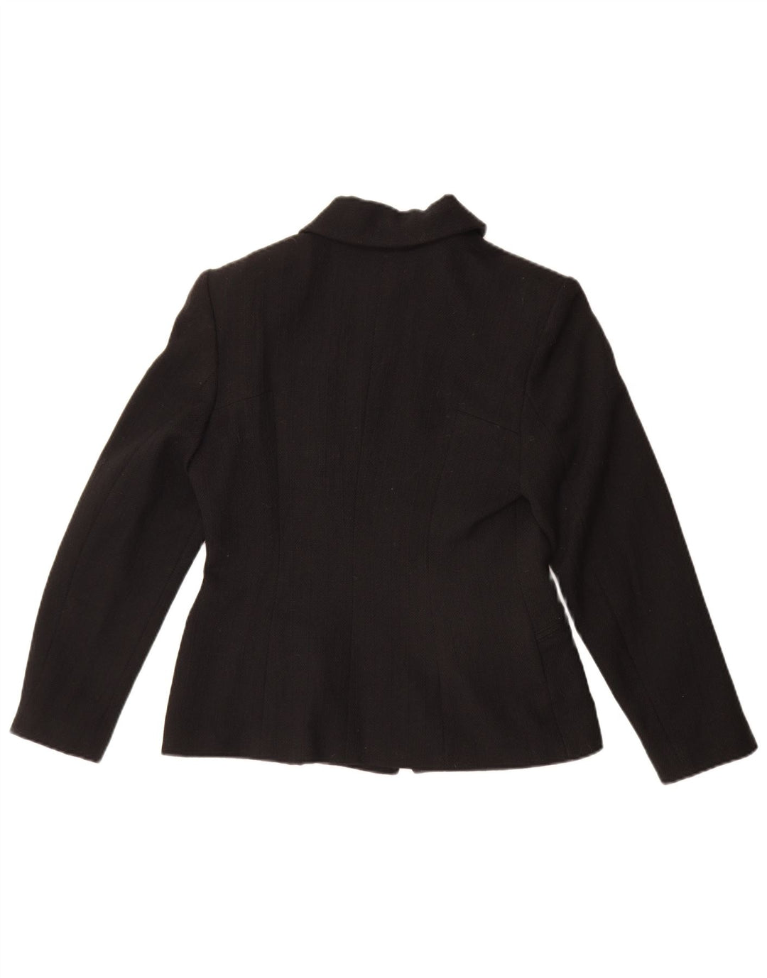 Jaqueta blazer feminina vintage com zíper completo IT 42 poliéster preto médio