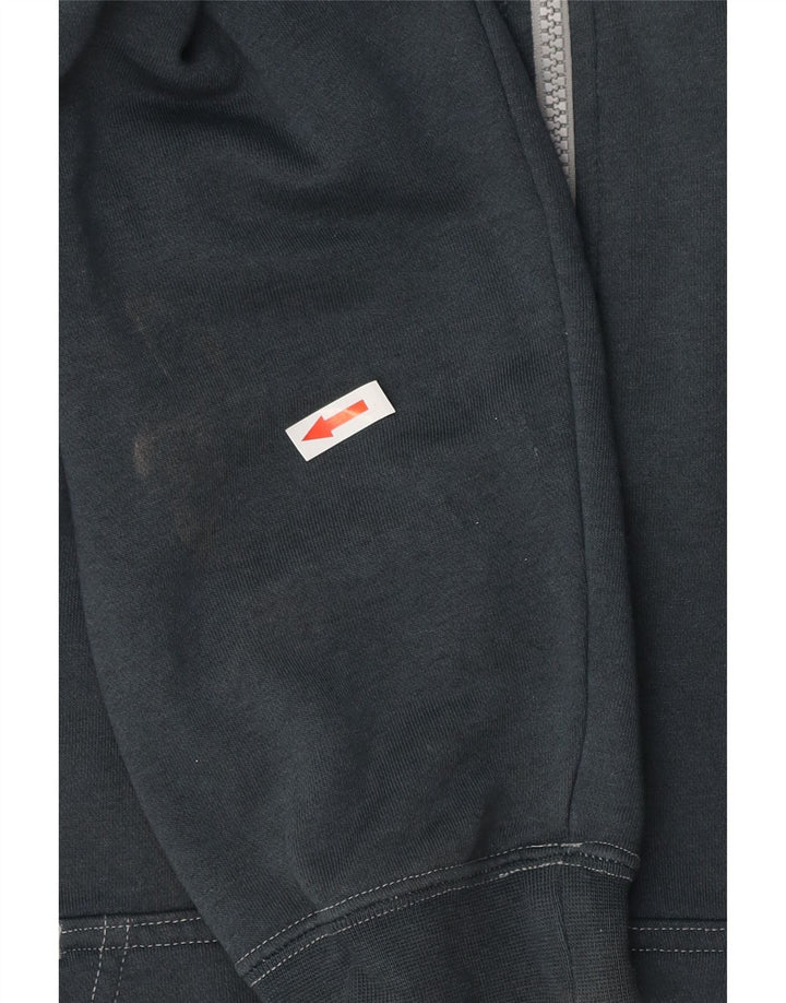 Suéter masculino Nike com capuz e zíper grande algodão azul marinho