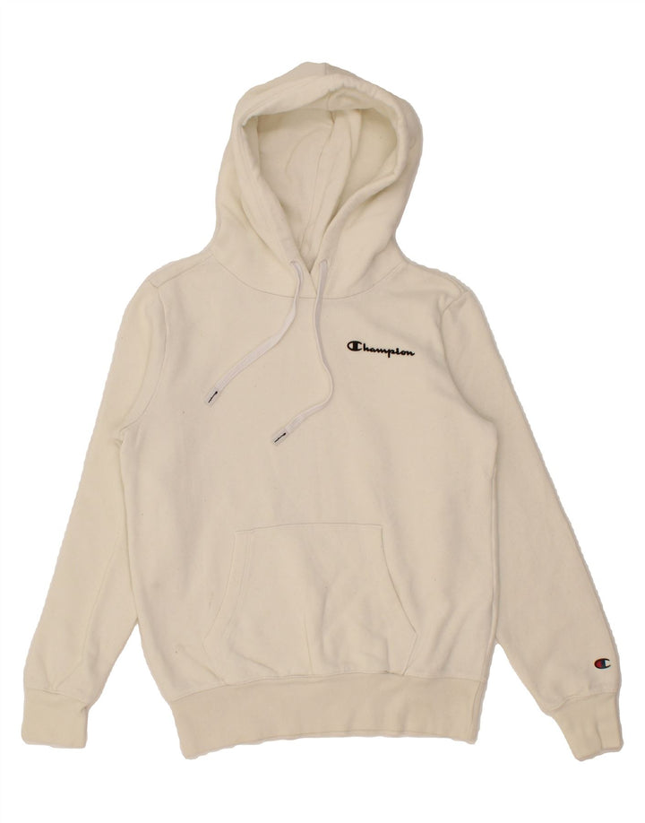 CHAMPION Womens Hoodie Jumper UK 6 XS White Vintage Champion and Second-Hand Champion from Messina Hembry 