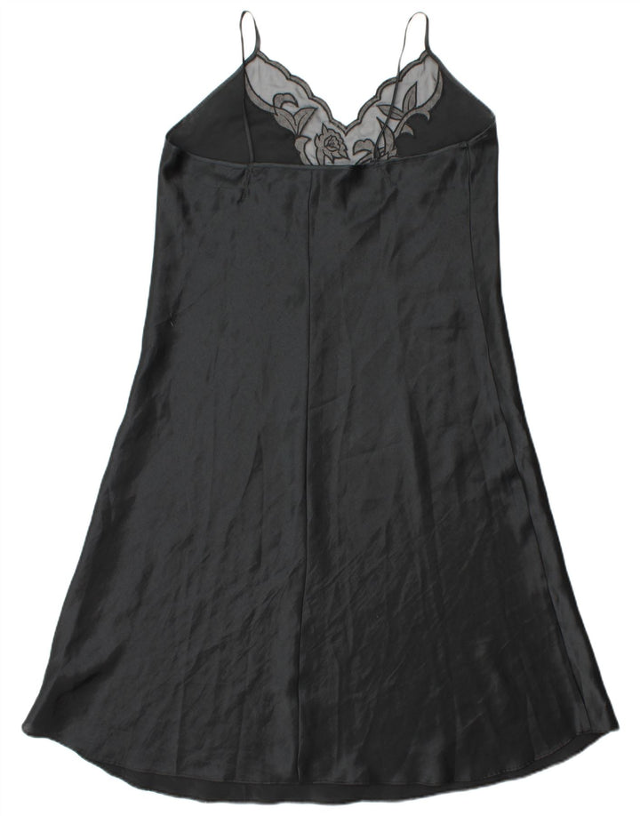 ST. Vestido slip feminino BERNARD UK 16 grande poliéster preto