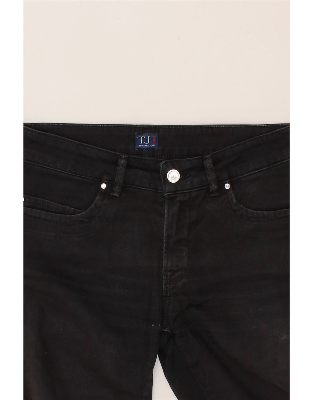 TRUSSARDI Womens Slim Jeans W26 L30 Black Vintage Trussardi and Second-Hand Trussardi from Messina Hembry 