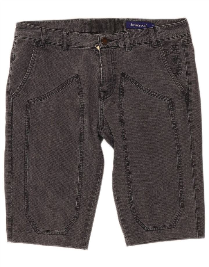 JECKERSON Mens Chino Shorts W29 Médio Algodão Preto