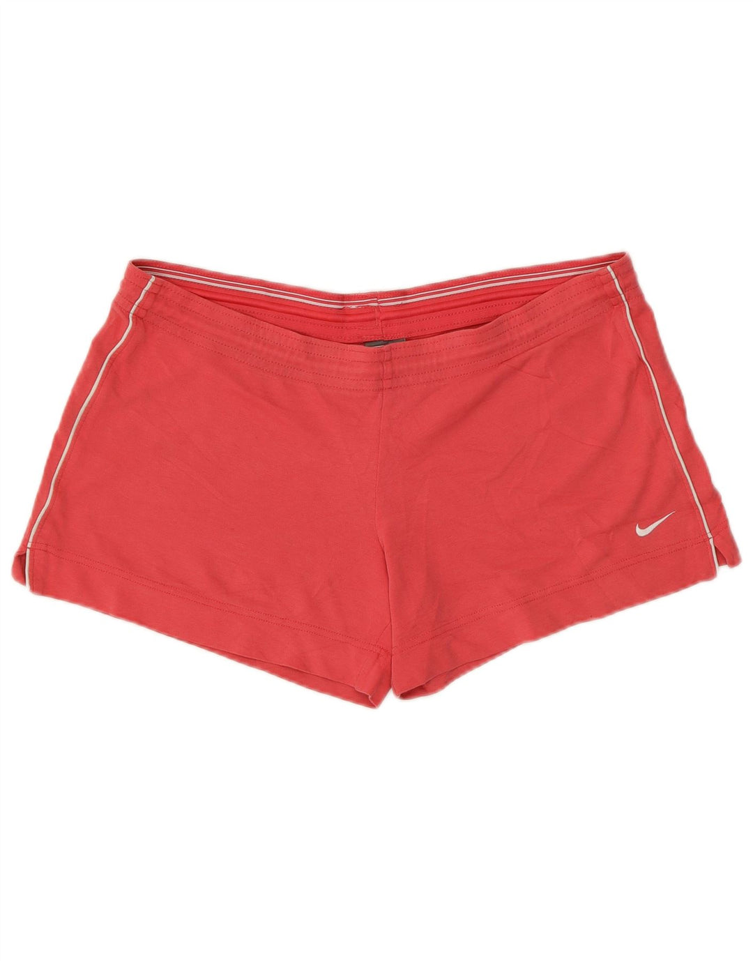 Nike Womens Performance Sport Shorts UK 12/14 Médio Algodão Vermelho