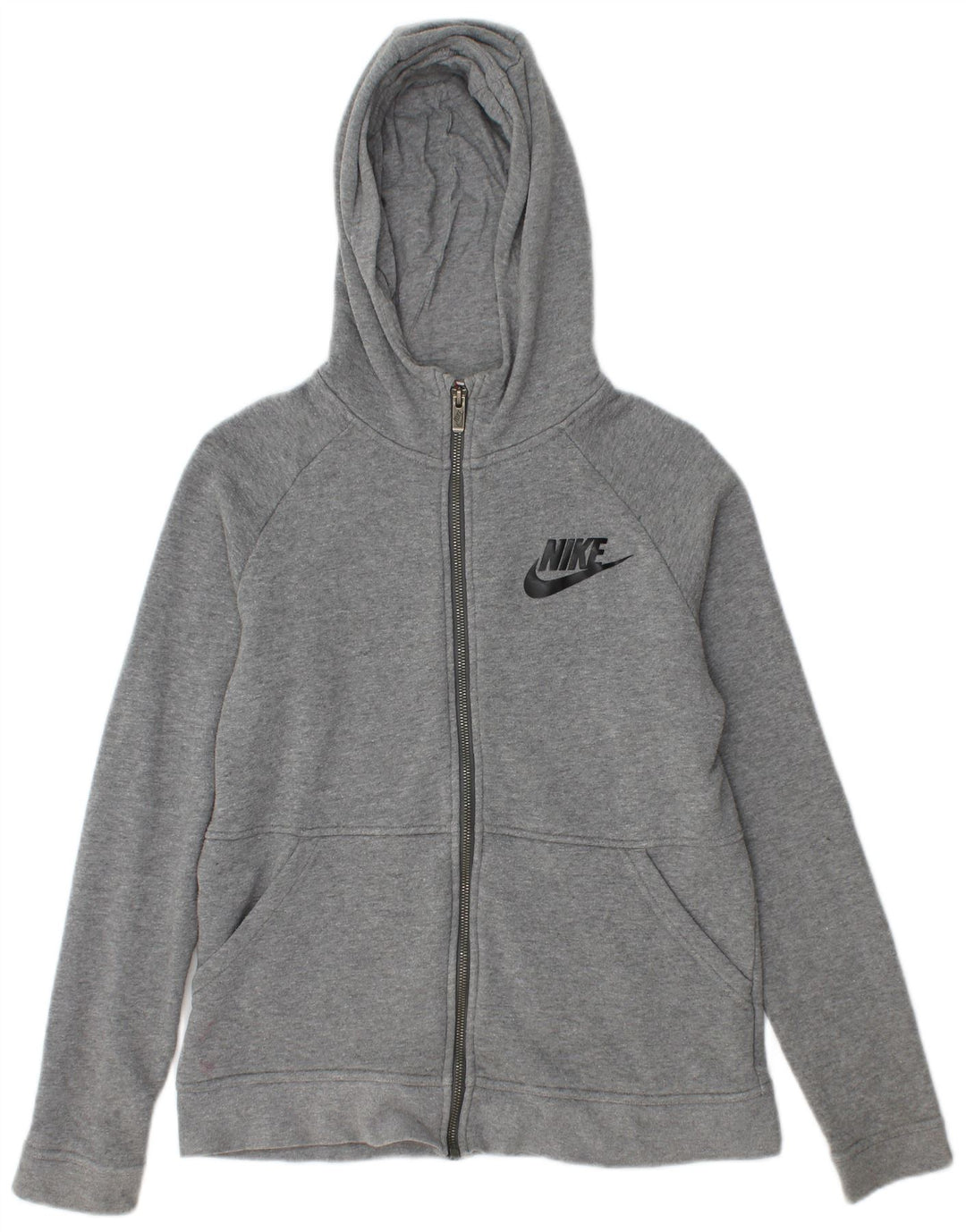 Suéter NIKE Boys Zip Hoodie 13-14 Anos Cinza Algodão