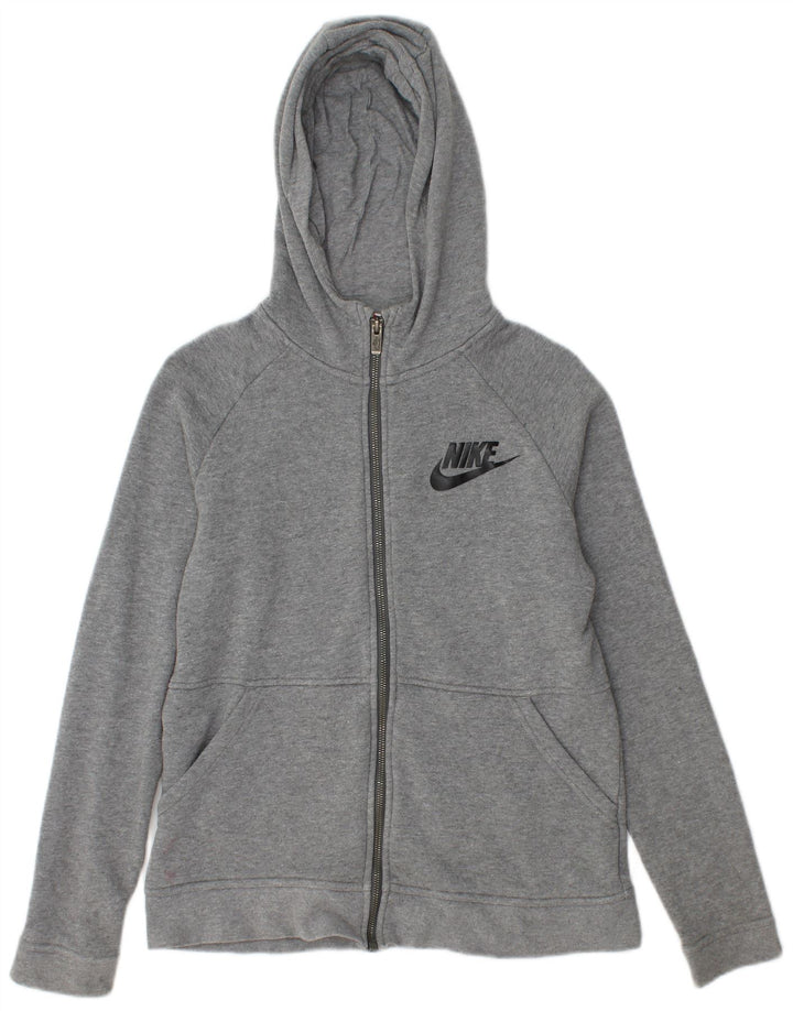 Suéter NIKE Boys Zip Hoodie 13-14 Anos Cinza Algodão