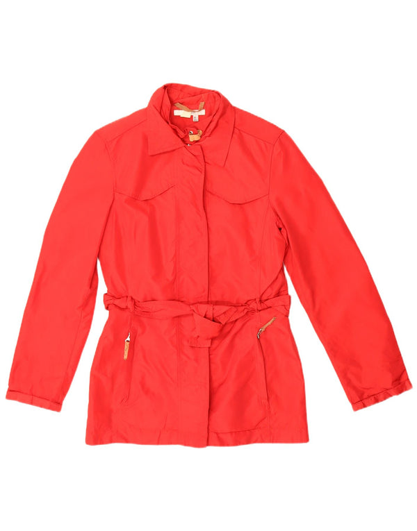 Jaqueta utilitária feminina Zara UK 10 pequena vermelha nylon