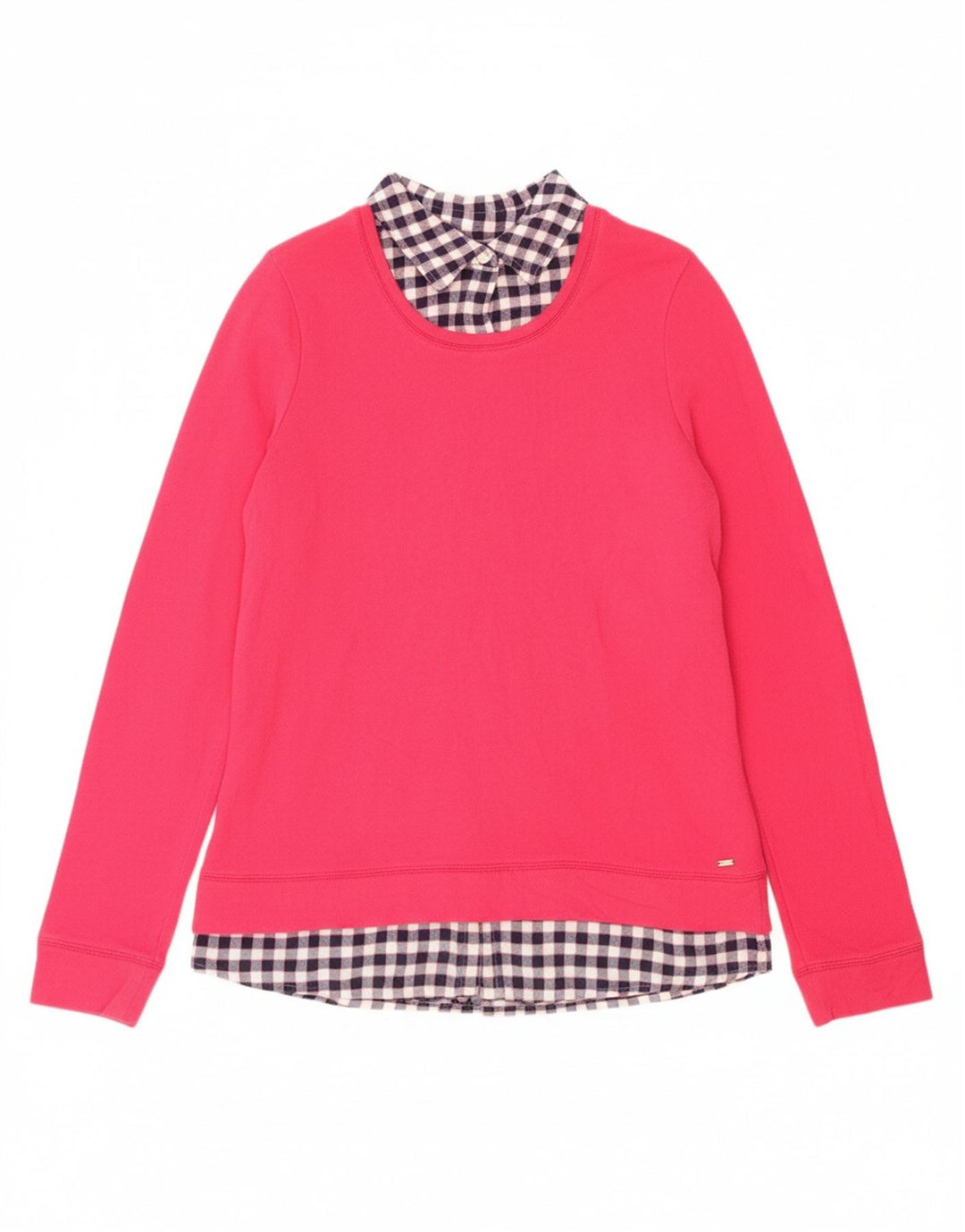 TOMMY HILFIGER Womens Oversized Sweatshirt Jumper UK 16 Large Pink Vintage Tommy Hilfiger and Second-Hand Tommy Hilfiger from Messina Hembry 
