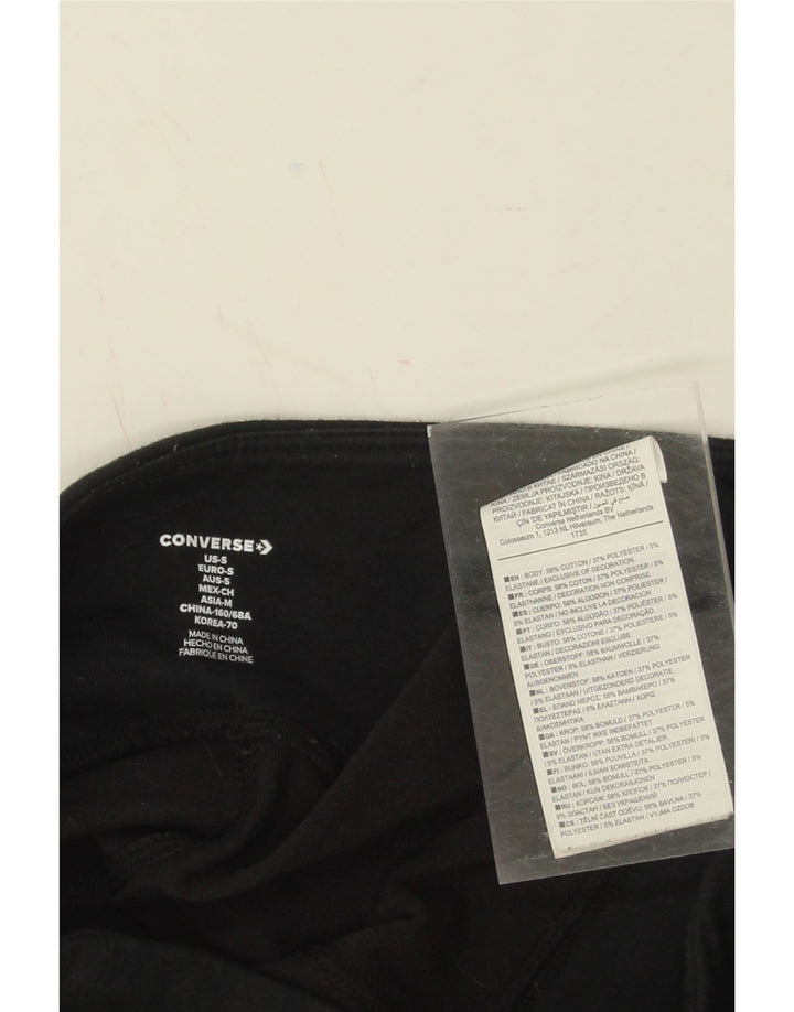 Leggings femininos CONVERSE UK 8 algodão preto pequeno