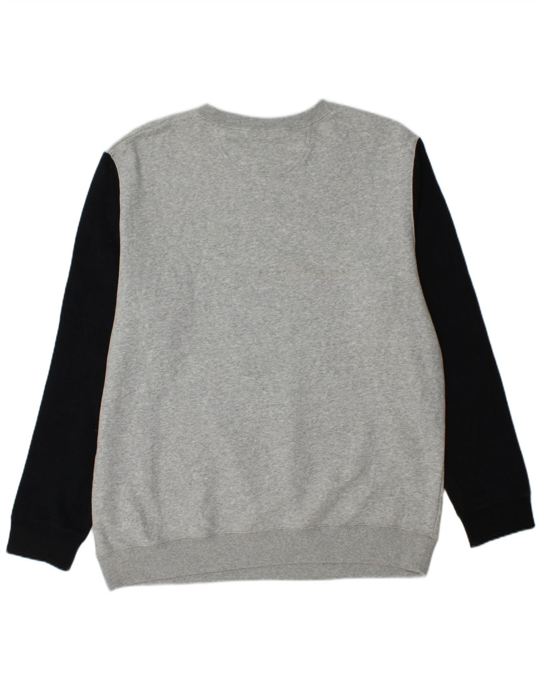 CONVERSE moletom gráfico masculino jumper XL cinza colorblock algodão