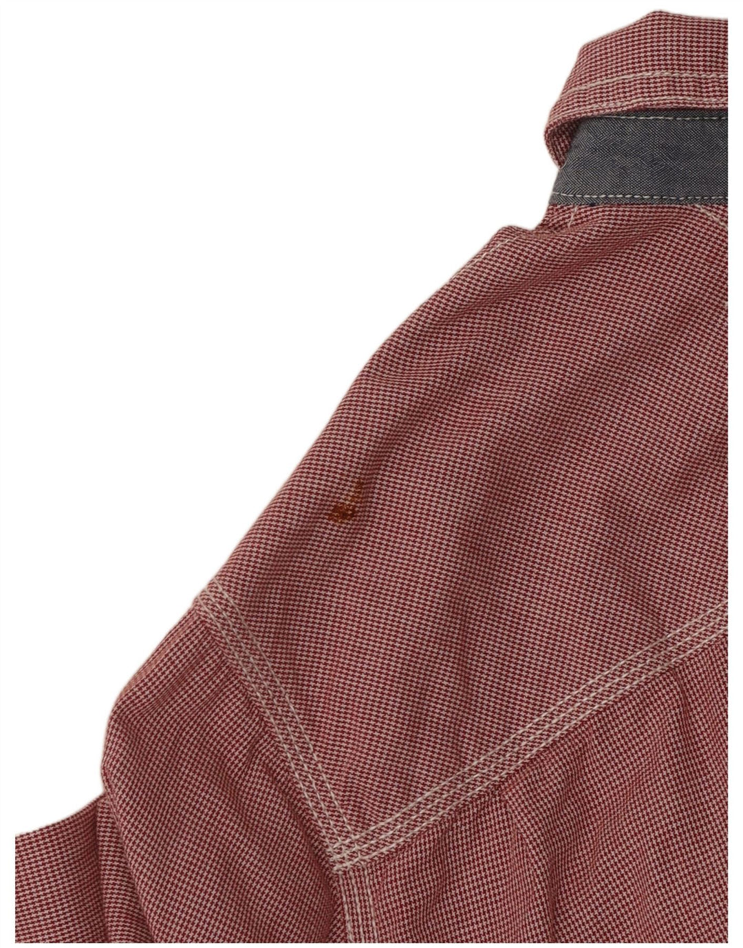 Camisa masculina Tommy Hilfiger média vermelha houndstooth algodão