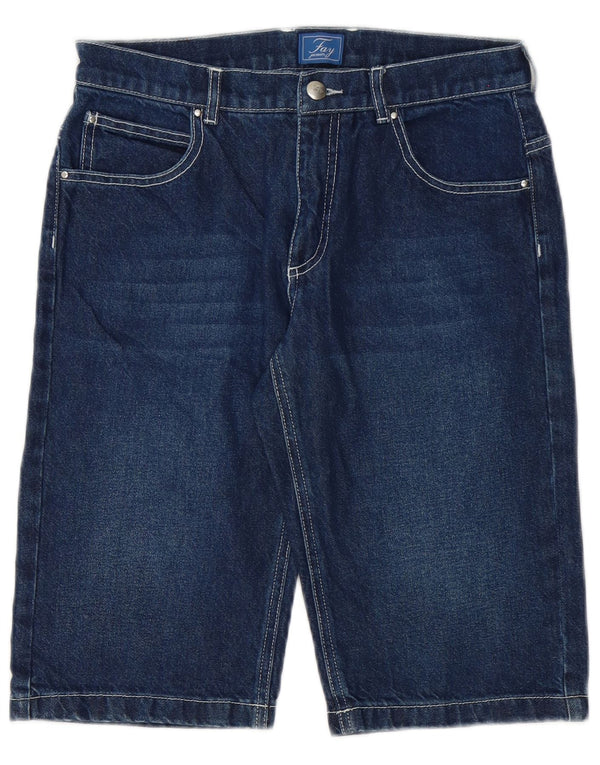 Shorts jeans Fay Boys 15-16 anos W28 algodão azul