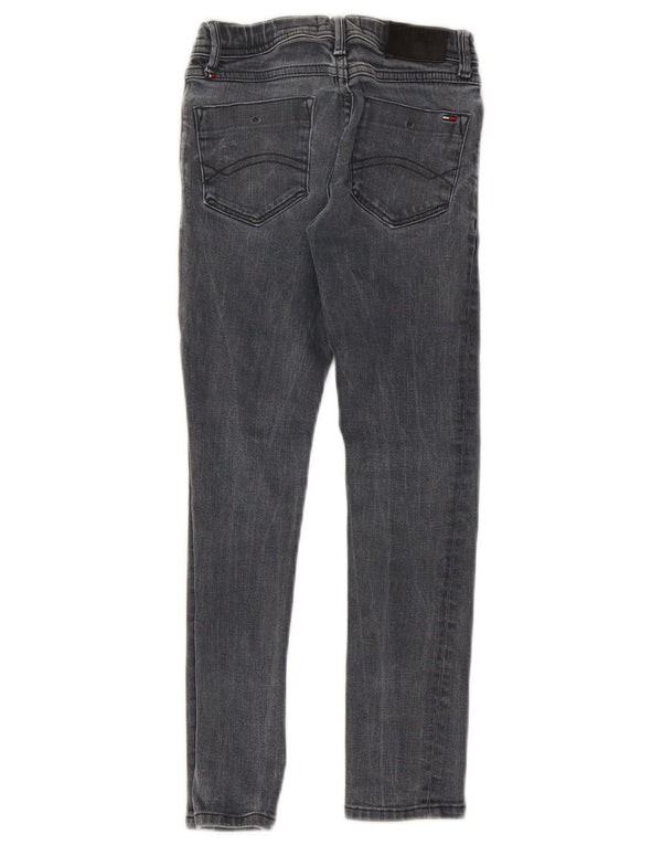 TOMMY HILFIGER Meninas Jeans Skinny 7-8 Anos W20 L22 Algodão Cinza