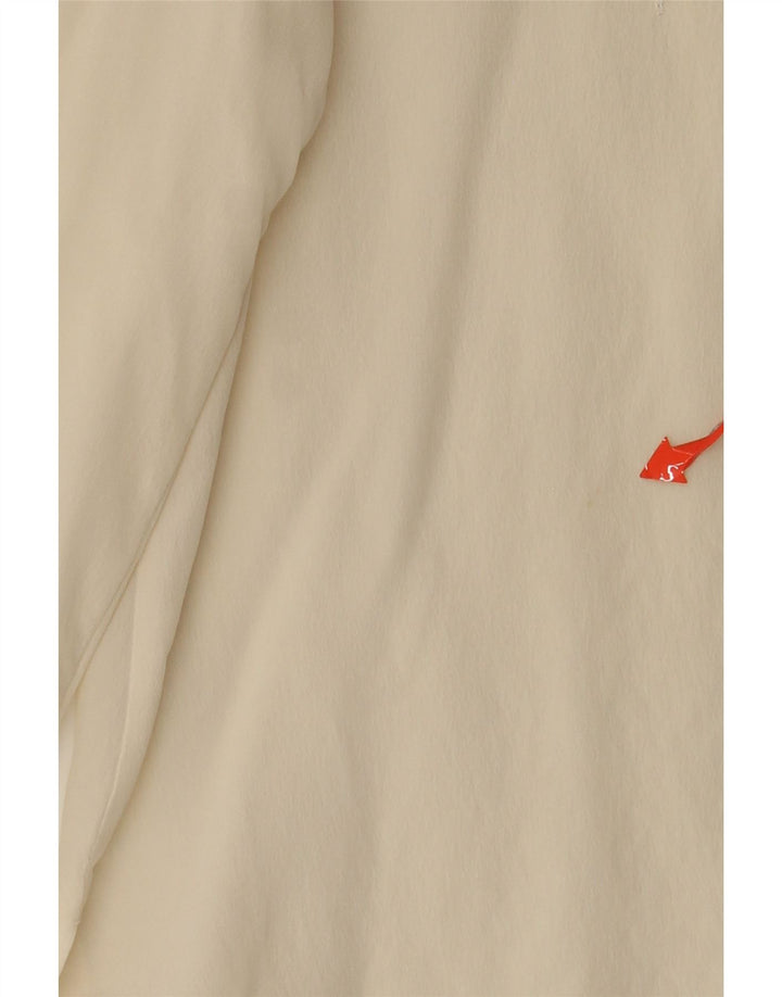 Blusa feminina vintage com ajuste solto Reino Unido 10 pequena seda branca