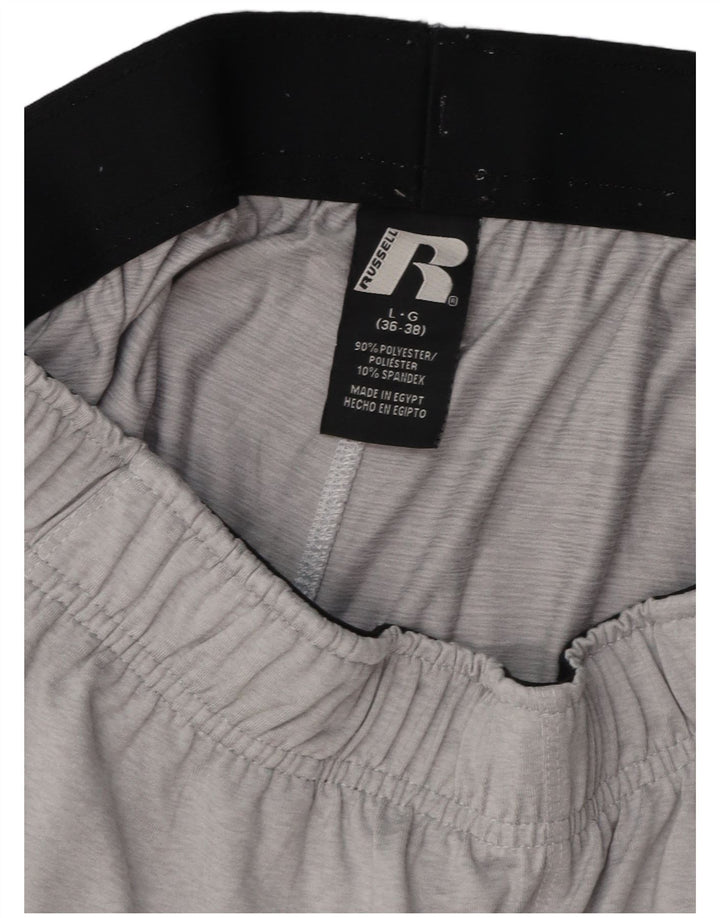 Shorts esportivos masculinos RUSSELL ATLÉTICO grande cinza poliéster