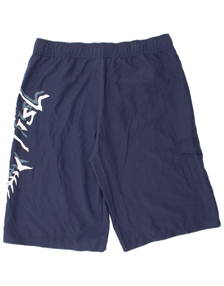 WEIRD FISH Mens Graphic Natação Shorts XL Azul Marinho Poliéster