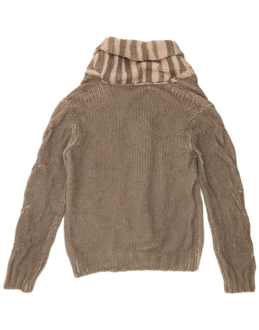 Suéter cardigã masculino Zara grande acrílico listrado verde
