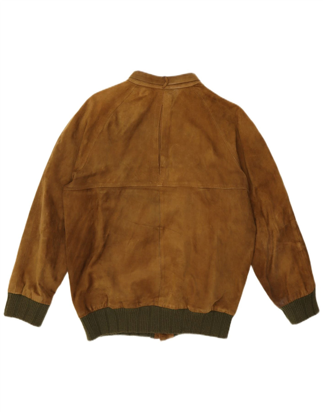 Jaqueta masculina vintage de camurça Reino Unido 36 bloco colorido marrom pequeno