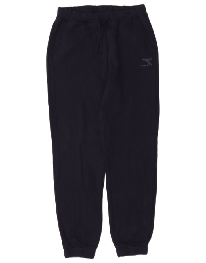Calça de treino masculina Diadora pequena algodão azul marinho