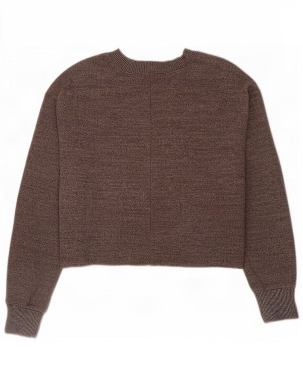 Blusa feminina Zara Top UK 16 grande algodão cinza