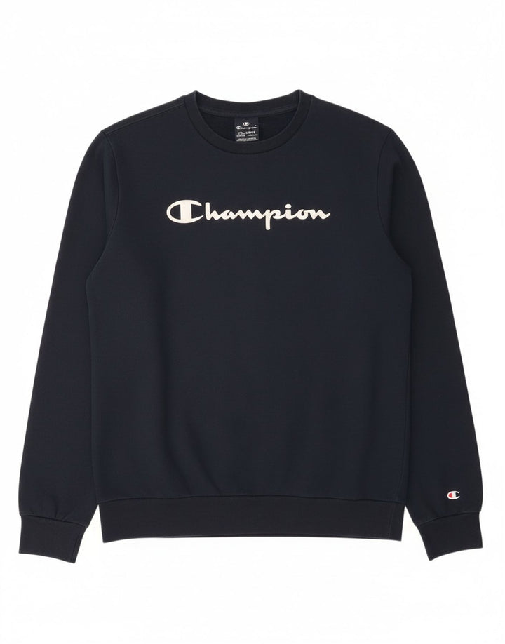 Champion Boys Graphic Moletom Jumper 15-16 Anos 2XL Azul Marinho Algodão